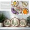 15 Pcs 6 Inch Round Embroidery Hoops Frame Circle Rubber Hoops Ring Display Cross Stitch Ornament Imitated Wood Frame Kits for Christmas Halloween Craft Sewing DIY Hanging Gifts